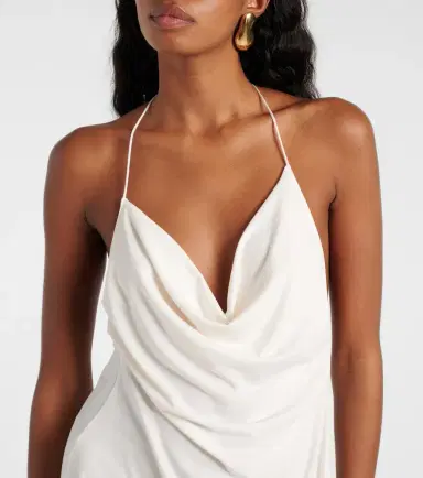 Coperni Boa feather-trimmed jersey minidress | Thumbnail 6