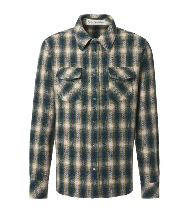 God's True Cashmere Tartan cashmere shirt