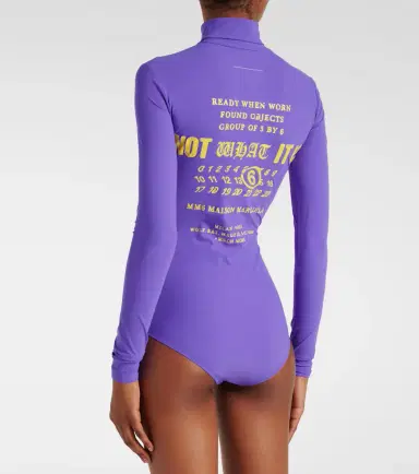 MM6 MAISON MARGIELA Logo jersey bodysuit | Thumbnail 3