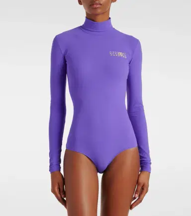 MM6 MAISON MARGIELA Logo jersey bodysuit | Thumbnail 4