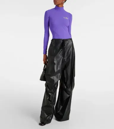 MM6 MAISON MARGIELA Logo jersey bodysuit | Thumbnail 5