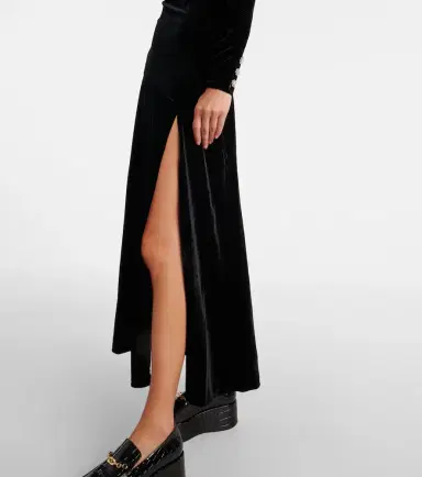 Ganni Cutout velvet midi dress | Thumbnail 4