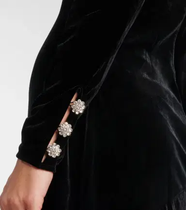 Ganni Cutout velvet midi dress | Thumbnail 5
