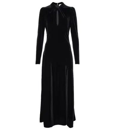 Ganni Cutout velvet midi dress | Thumbnail 1