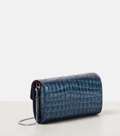 Christian Louboutin Loubi54 croc-effect leather wallet on chain | Thumbnail 2