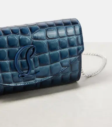 Christian Louboutin Loubi54 croc-effect leather wallet on chain | Thumbnail 3