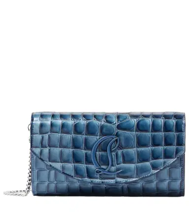 Christian Louboutin Loubi54 croc-effect leather wallet on chain | Thumbnail 1