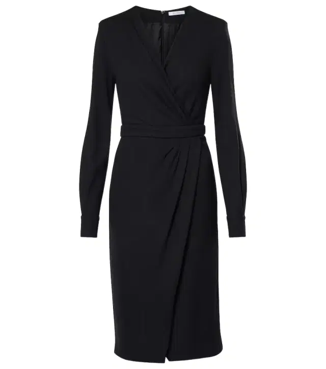 Max Mara Virtus gathered jersey midi dress