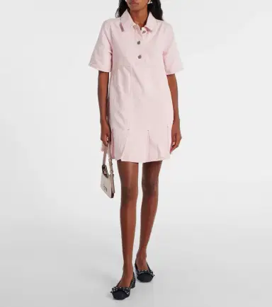 Ganni Pleated denim shirt dress | Thumbnail 4