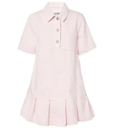 Ganni Pleated denim shirt dress | Thumbnail 1