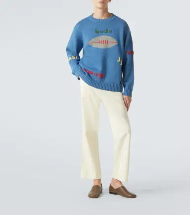 BODE Spirit embroidered cotton and wool sweater | Thumbnail 3