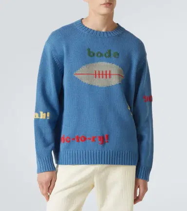 BODE Spirit embroidered cotton and wool sweater | Thumbnail 4