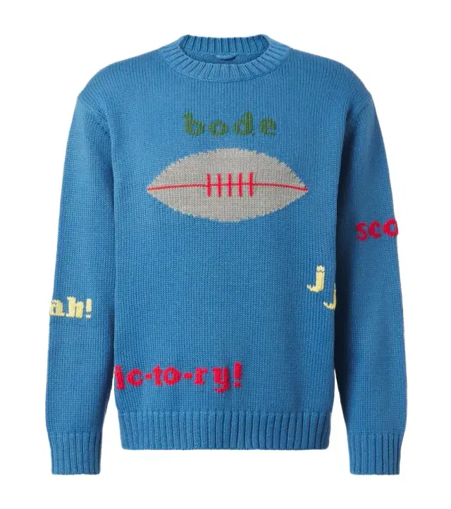 Spirit embroidered cotton and wool sweater