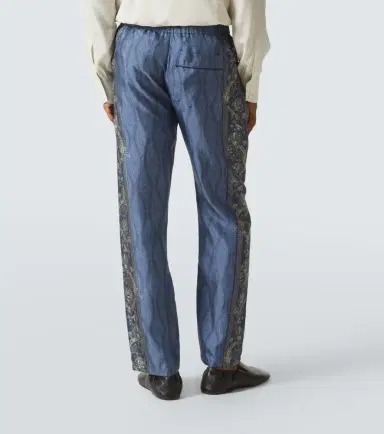 Etro Paisley silk straight pants | Thumbnail 2