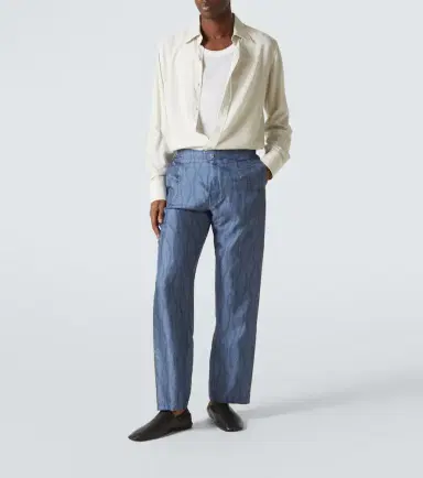 Etro Paisley silk straight pants | Thumbnail 4