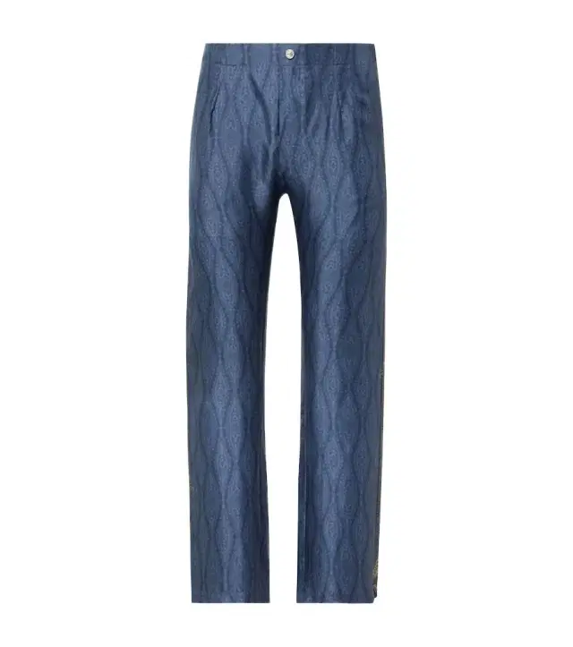 Etro Paisley silk straight pants