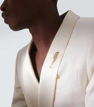 Sydney Evan Lightning Bolt 14kt gold and diamond brooch | Thumbnail 4