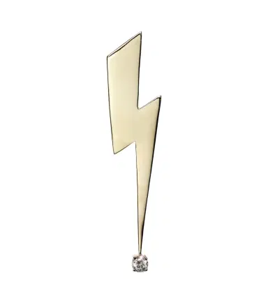 Sydney Evan Lightning Bolt 14kt gold and diamond brooch | Thumbnail 1