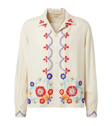 Bode Garden Party beaded linen shirt | Thumbnail 1