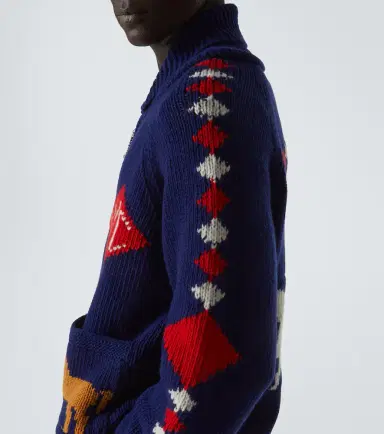 BODE Diamond Corral wool zip-up cardigan | Thumbnail 2