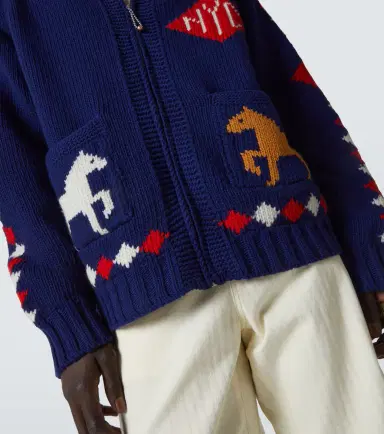 BODE Diamond Corral wool zip-up cardigan | Thumbnail 6