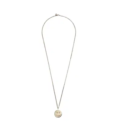 Sydney Evan Happy Face 14kt yellow gold charm necklace | Thumbnail 1