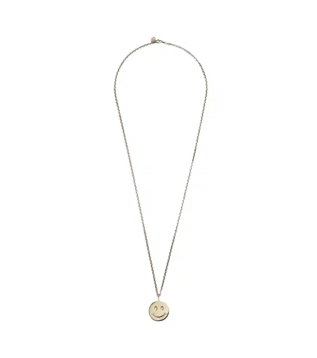 Sydney Evan Happy Face 14kt yellow gold charm necklace