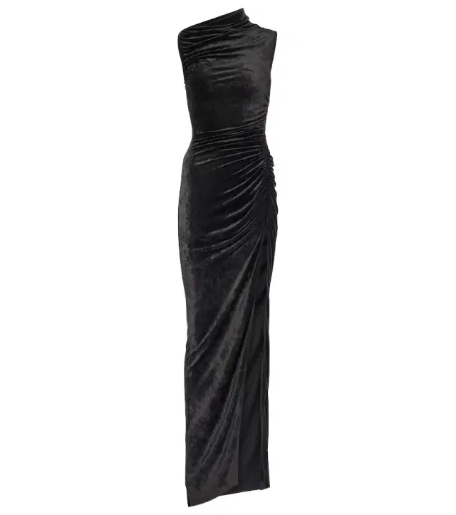 Rick Owens Lilies Svita ruched velvet jersey gown