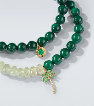 Sydney Evan 14kt yellow gold set of 2 bracelets with emeralds and diamonds | Thumbnail 4 Sydney Evan 14kt yellow gold set of 2 bracelets with emeralds and diamonds | Thumbnail 4