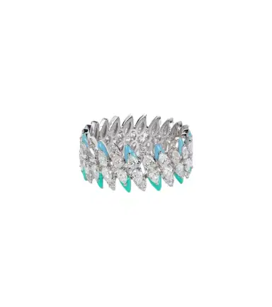 Kamyen 18kt white gold ring with diamonds | Thumbnail 1