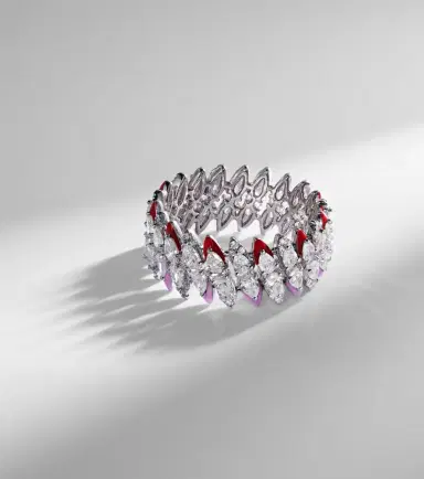 Kamyen 18kt white gold and enamel ring with diamonds | Thumbnail 5