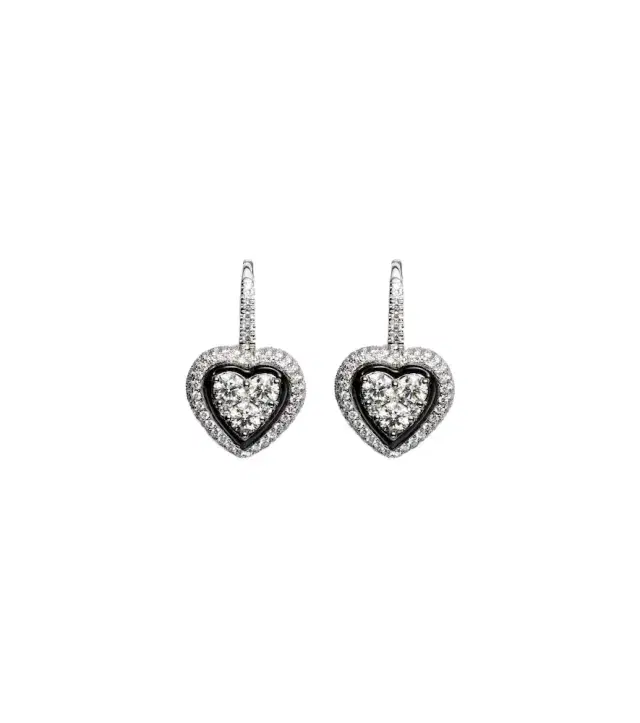 18kt white gold earrings with diamonds