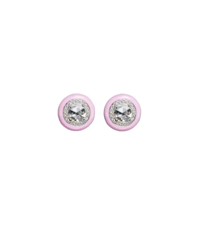 18kt white gold earrings with diamonds