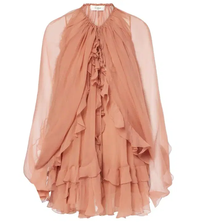 Chloe Chloé Ruffled silk muslin cape