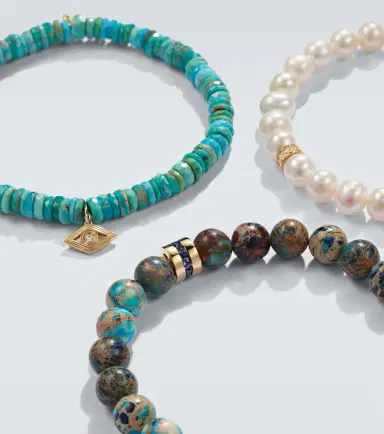 Sydney Evan Set of 3 14kt gold bracelets with gemstones | Thumbnail 4 Sydney Evan Set of 3 14kt gold bracelets with gemstones | Thumbnail 4
