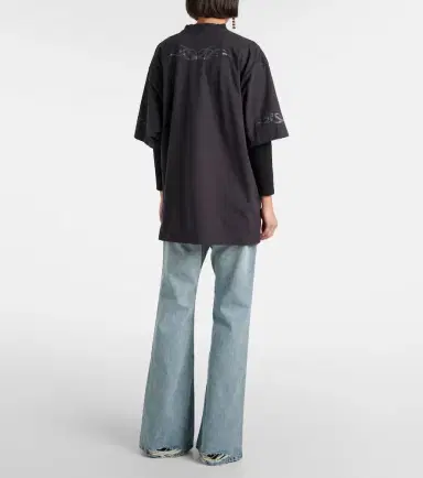 Balenciaga Logo oversized cotton jersey T-shirt | Thumbnail 4