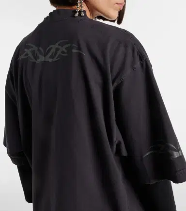 Balenciaga Logo oversized cotton jersey T-shirt | Thumbnail 5