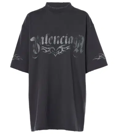 Balenciaga Logo oversized cotton jersey T-shirt | Thumbnail 1