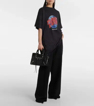 Balenciaga Planet Earth cotton jersey T-shirt | Thumbnail 3