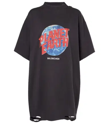 Balenciaga Planet Earth cotton jersey T-shirt | Thumbnail 1