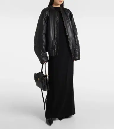 Balenciaga Leather bomber jacket | Thumbnail 4