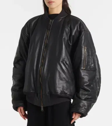 Balenciaga Leather bomber jacket | Thumbnail 5