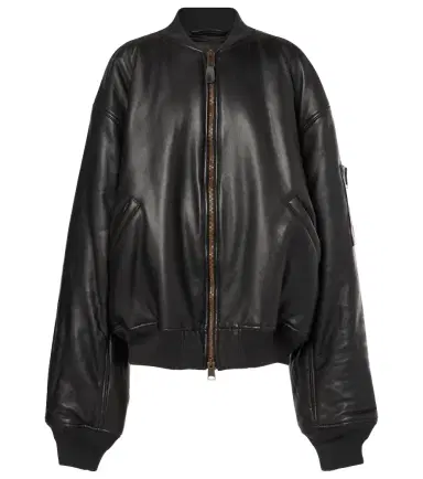 Balenciaga Leather bomber jacket | Thumbnail 1