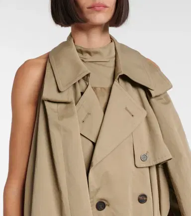Balenciaga Suspended Trench cotton twill midi dress | Thumbnail 4