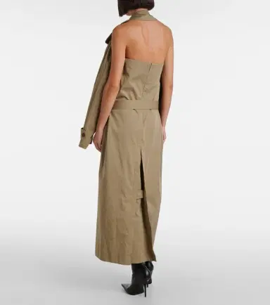 Balenciaga Suspended Trench cotton twill midi dress | Thumbnail 6