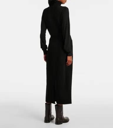 The Row Matias wool-blend midi skirt | Thumbnail 4