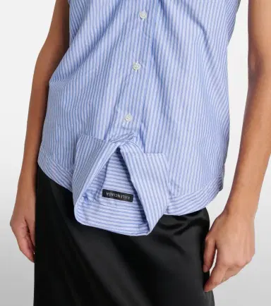 Balenciaga Striped deconstructed cotton top | Thumbnail 3