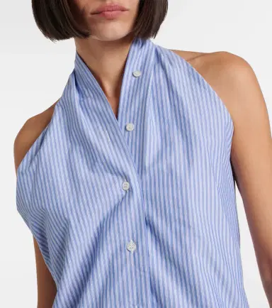 Balenciaga Striped deconstructed cotton top | Thumbnail 5
