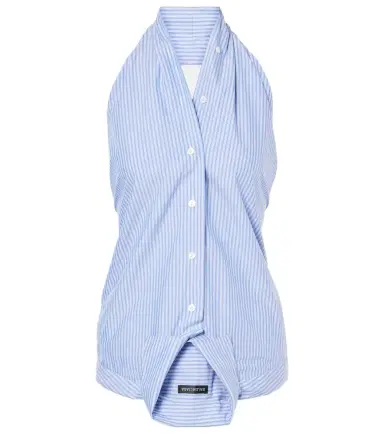 Balenciaga Striped deconstructed cotton top | Thumbnail 1