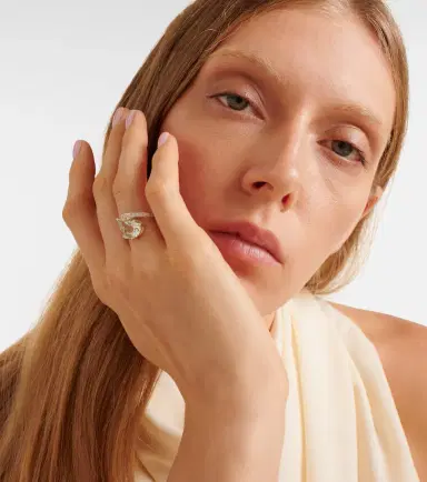 Mateo Slanted 14kt gold ring with amethyst and diamonds | Thumbnail 3